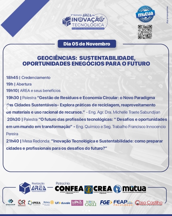 Cronograma de Palestras